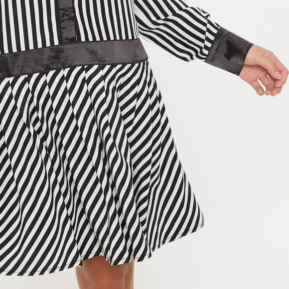 SOLD- PrettyLittleThing PETITE STRIPE  SHIRT DRESS - Picture 4 of 4
